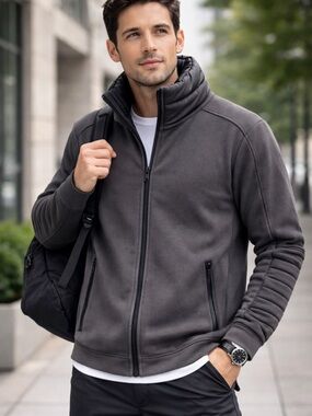 Lululemon Men’s XL Full Zip Jacket Gray Athletic Commuter Tech Jacket Minimalist